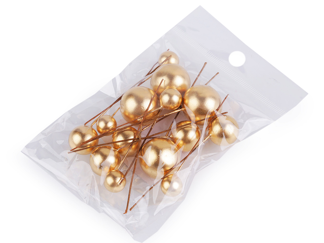 Fructe de pădure pe sârmă - mix de dimensiuni - Argintiu (1 Sac)