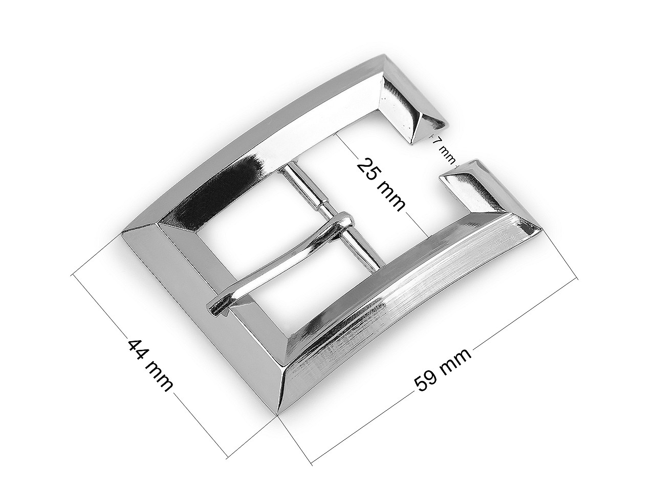 Cataramă metalică, orificiu 25 mm - Nichel (1 Bucată)