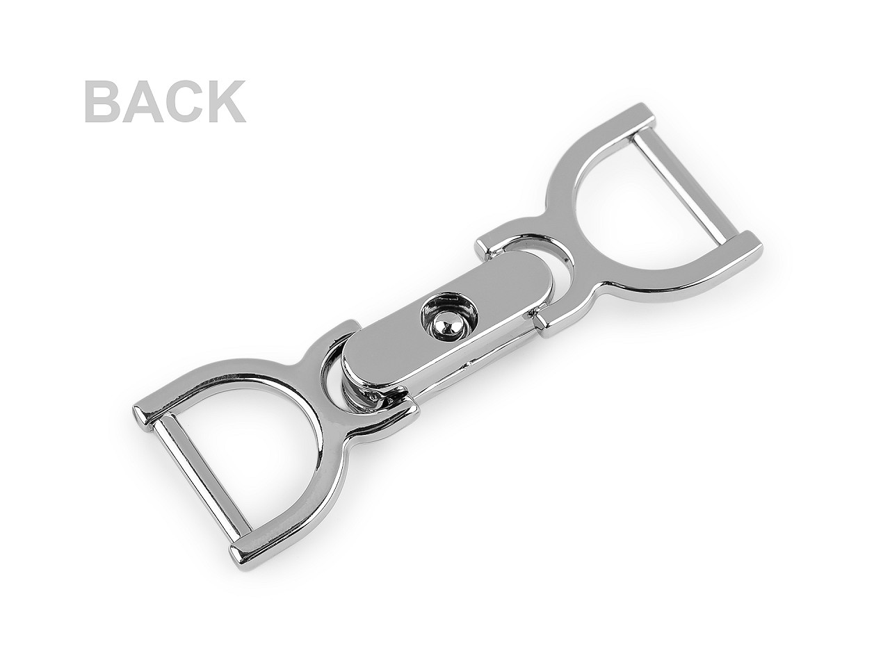 Închizătoare decorativă, lățime buclă 18 mm - Nichel (15 Perechi)