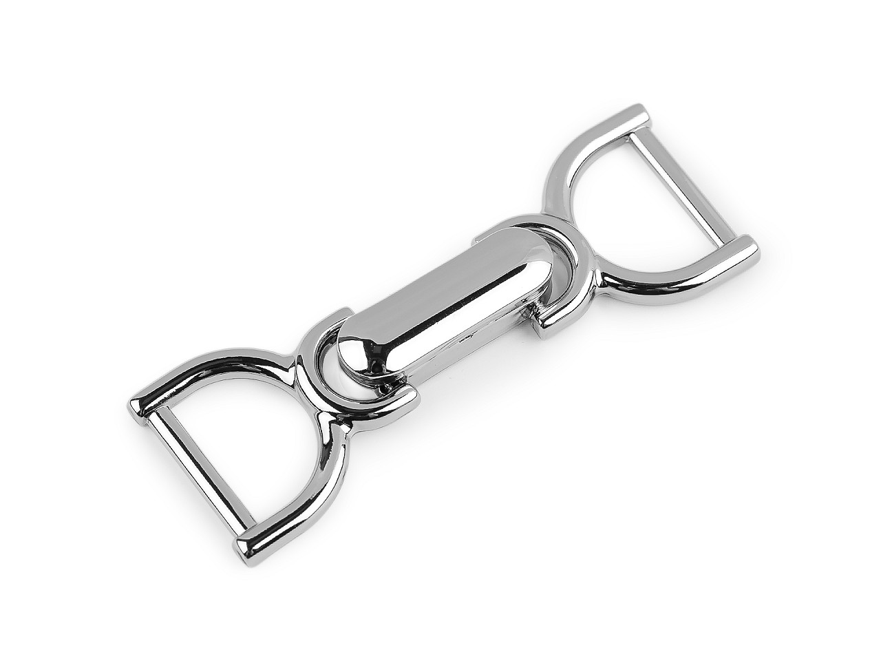 Închizătoare decorativă, lățime buclă 18 mm - Nichel (15 Perechi)