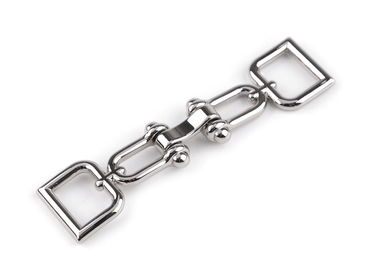 Închizătoare decorativă, lățime buclă 15 mm - Nichel (1 Pereche)