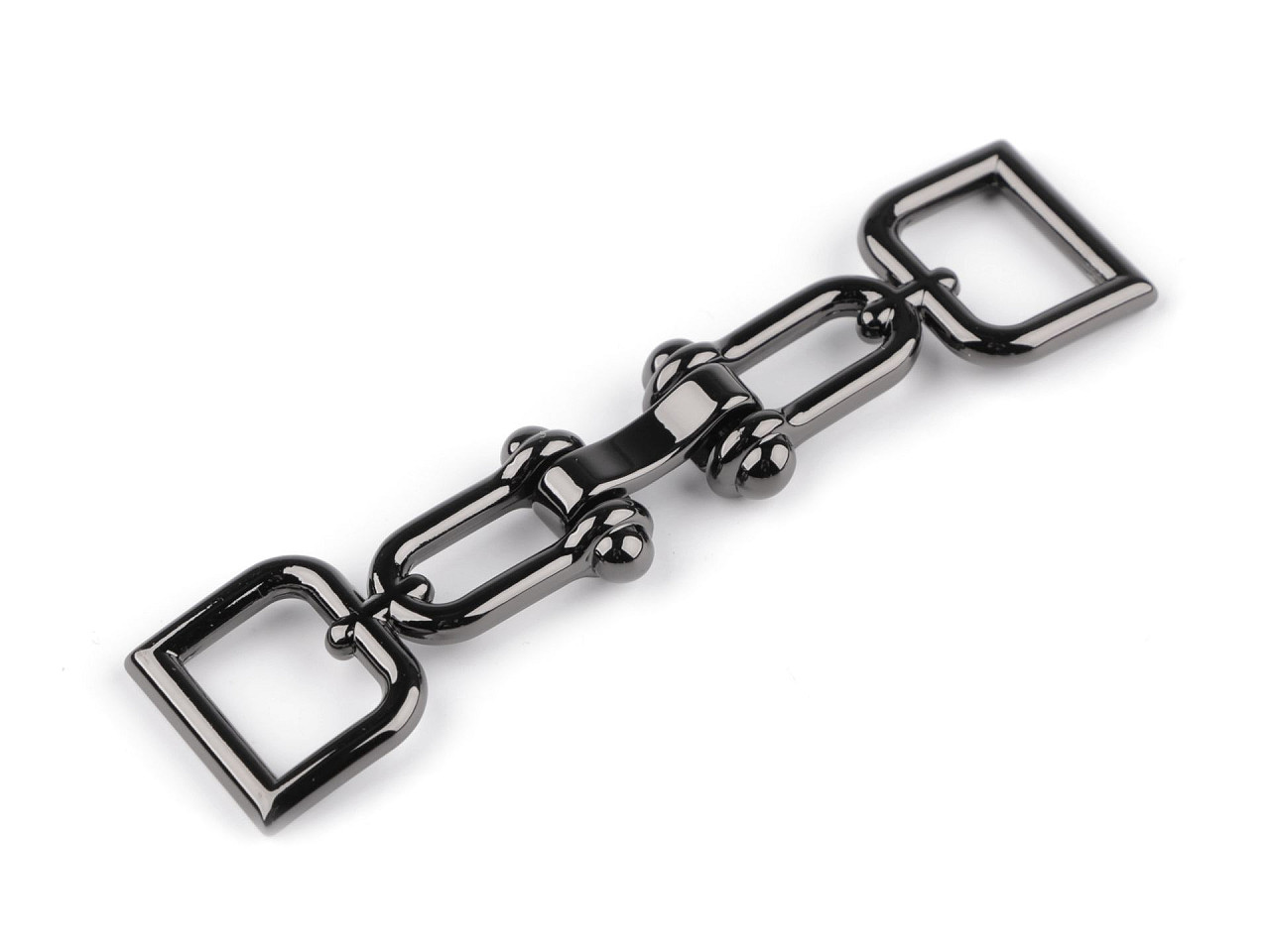 Închizătoare decorativă, lățime buclă 15 mm - Nichel (1 Pereche)