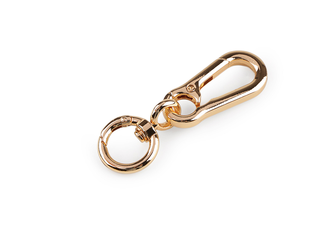 Carabină metalică pivotantă cu ochi carabină 17 mm - Auriu rose (1 Bucată)