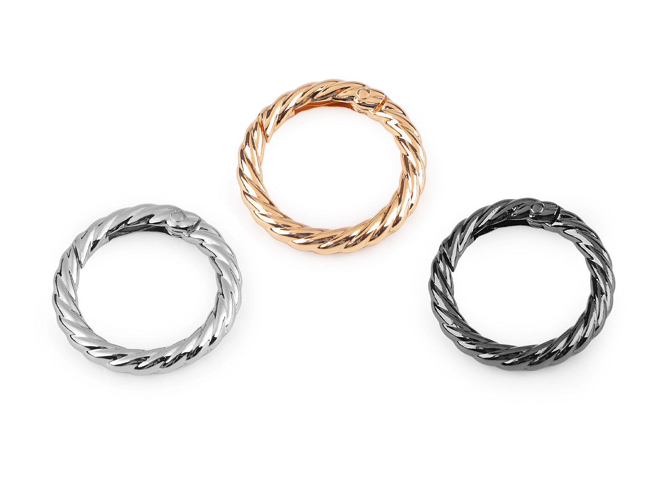 Carabină decorativă rotundă ø25 mm - Nichel negru (1 Bucată)