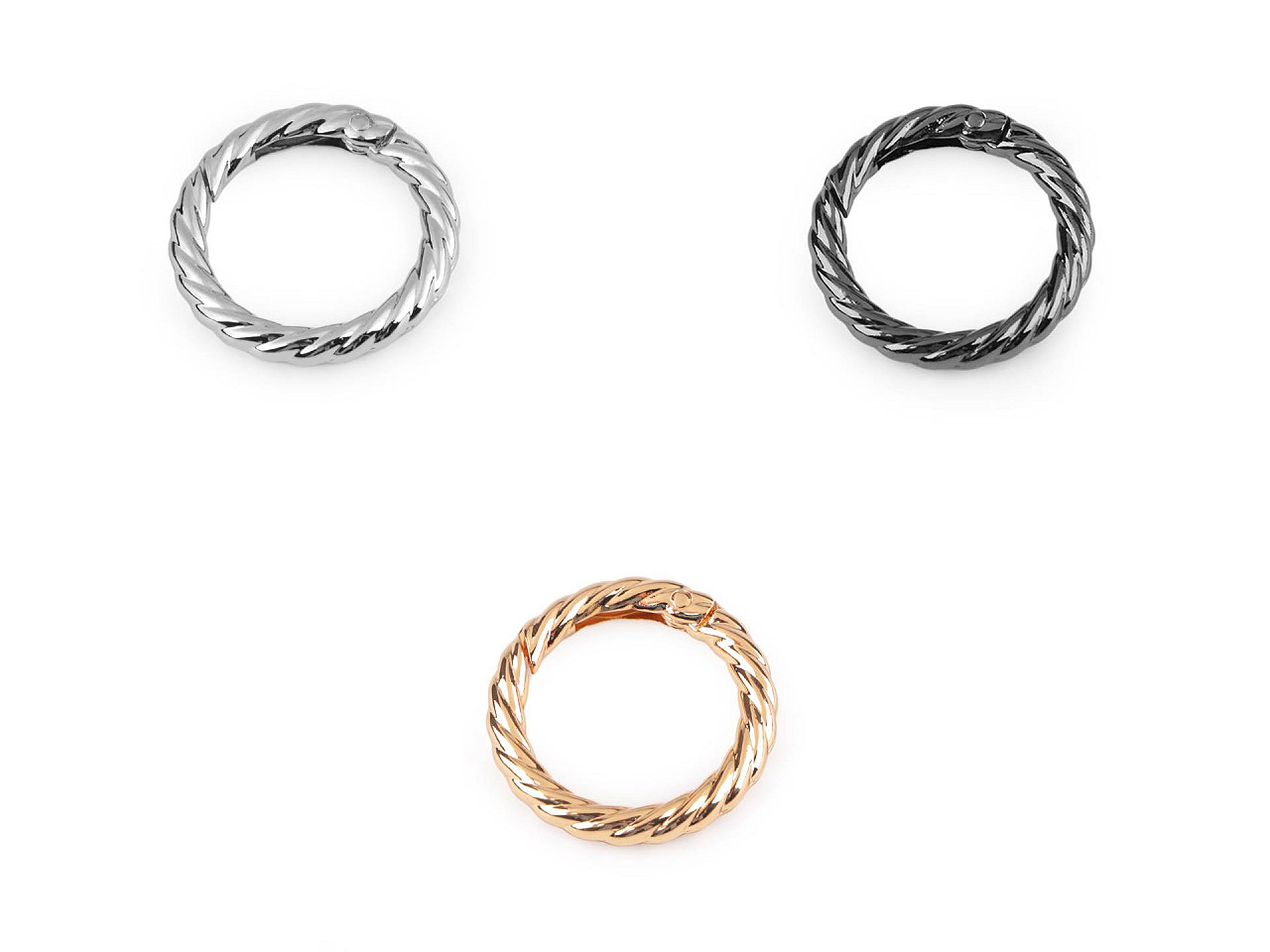 Carabină decorativă rotundă ø25 mm - Nichel negru (1 Bucată)