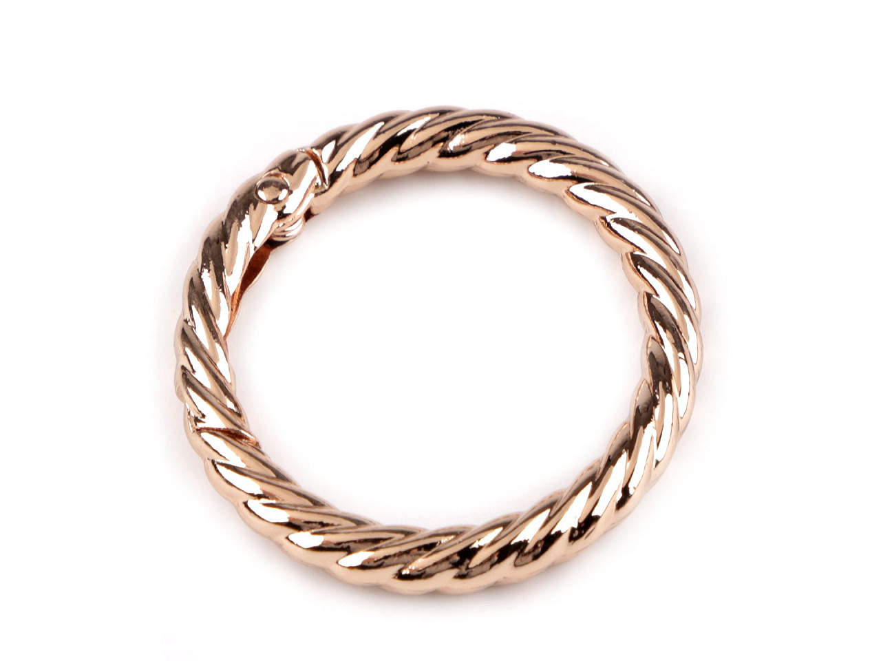 Carabină decorativă rotundă ø32 mm - Auriu rose (1 Bucată)