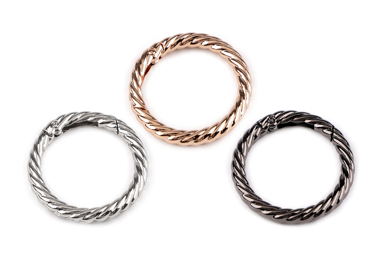 Carabină decorativă rotundă ø32 mm - Auriu rose (1 Bucată)