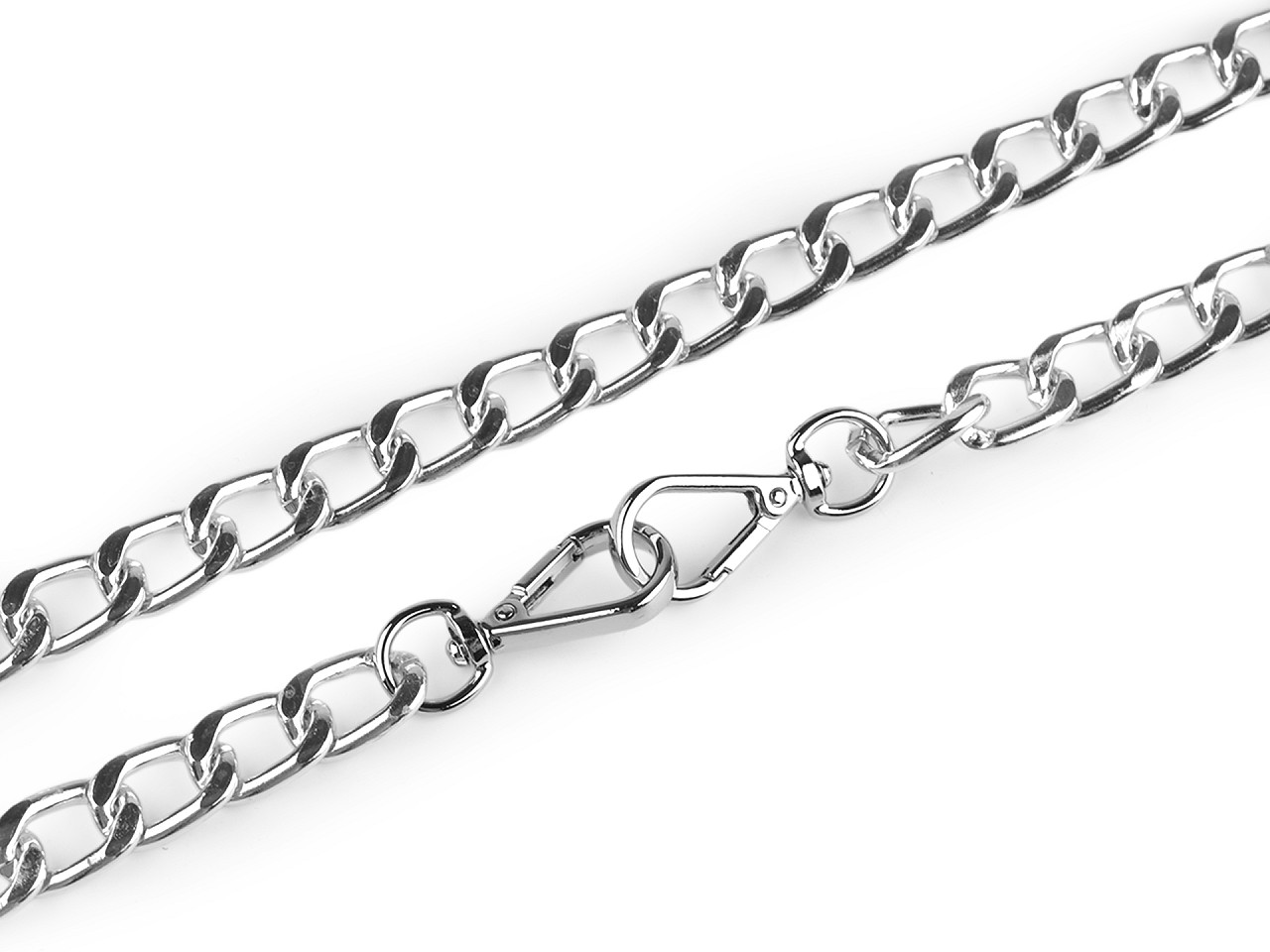 Lanț pentru geanți cu carabină, lungime 125 cm - Nichel negru (1 Bucată)