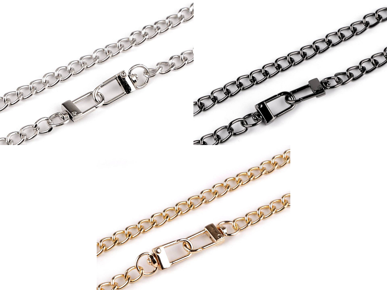 Lanț pentru geantă cu carabină, lungime 125 cm - Auriu clasic (1 Bucată)