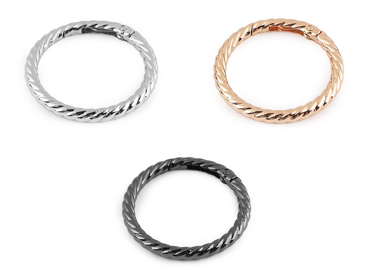 Carabină decorativă rotundă ø38 mm - Nichel (1 Bucată)