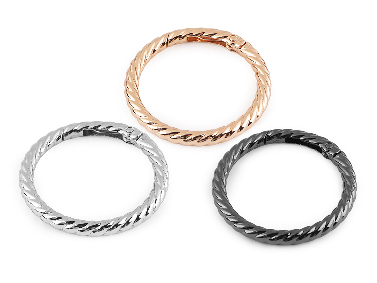 Carabină decorativă rotundă ø38 mm - Nichel (1 Bucată)