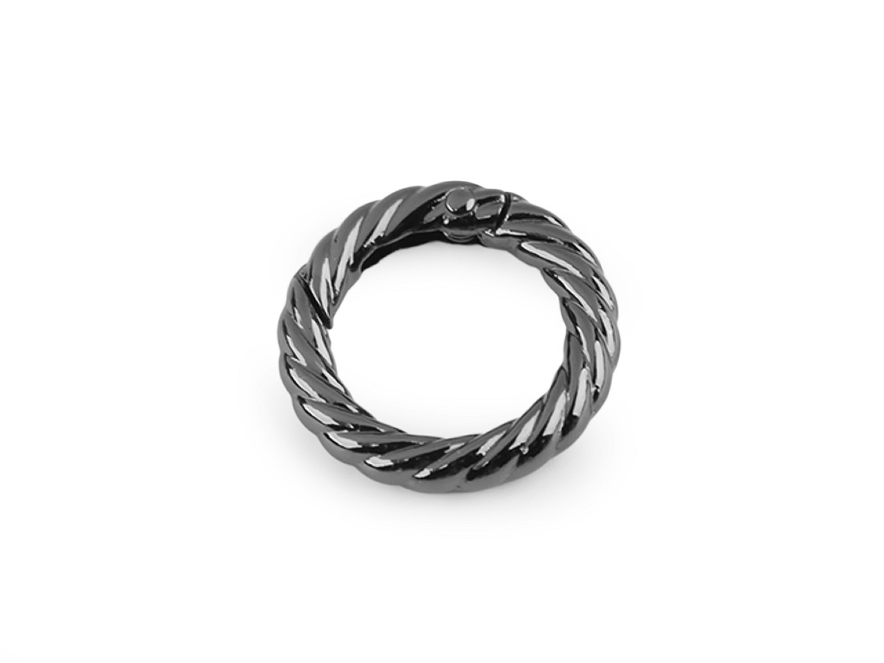 Carabină decorativă rotundă ø20 mm - Nichel negru (1 Bucată)