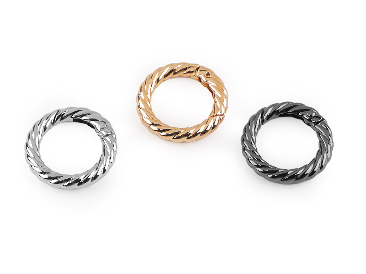 Carabină decorativă rotundă ø20 mm - Nichel negru (1 Bucată)