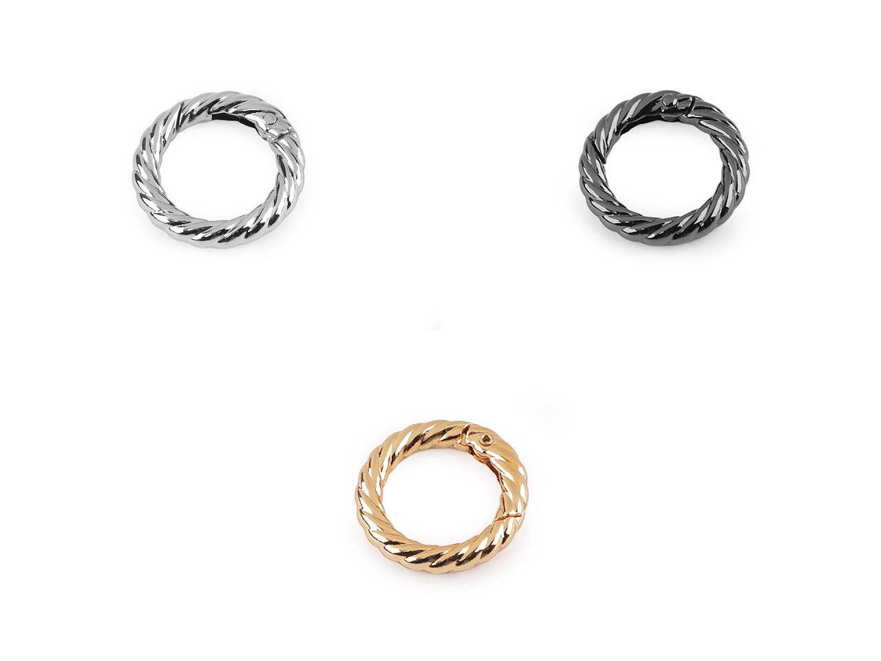 Carabină decorativă rotundă ø20 mm - Nichel negru (1 Bucată)