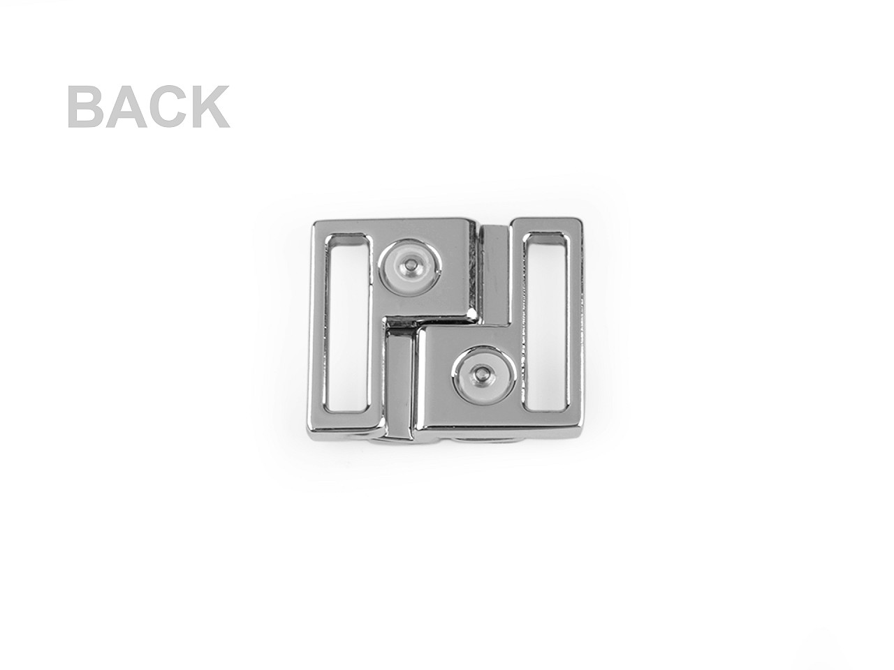 Închizătoare metalică pentru costum de baie / curea, lățime 15 mm - Nichel (1 Pereche)