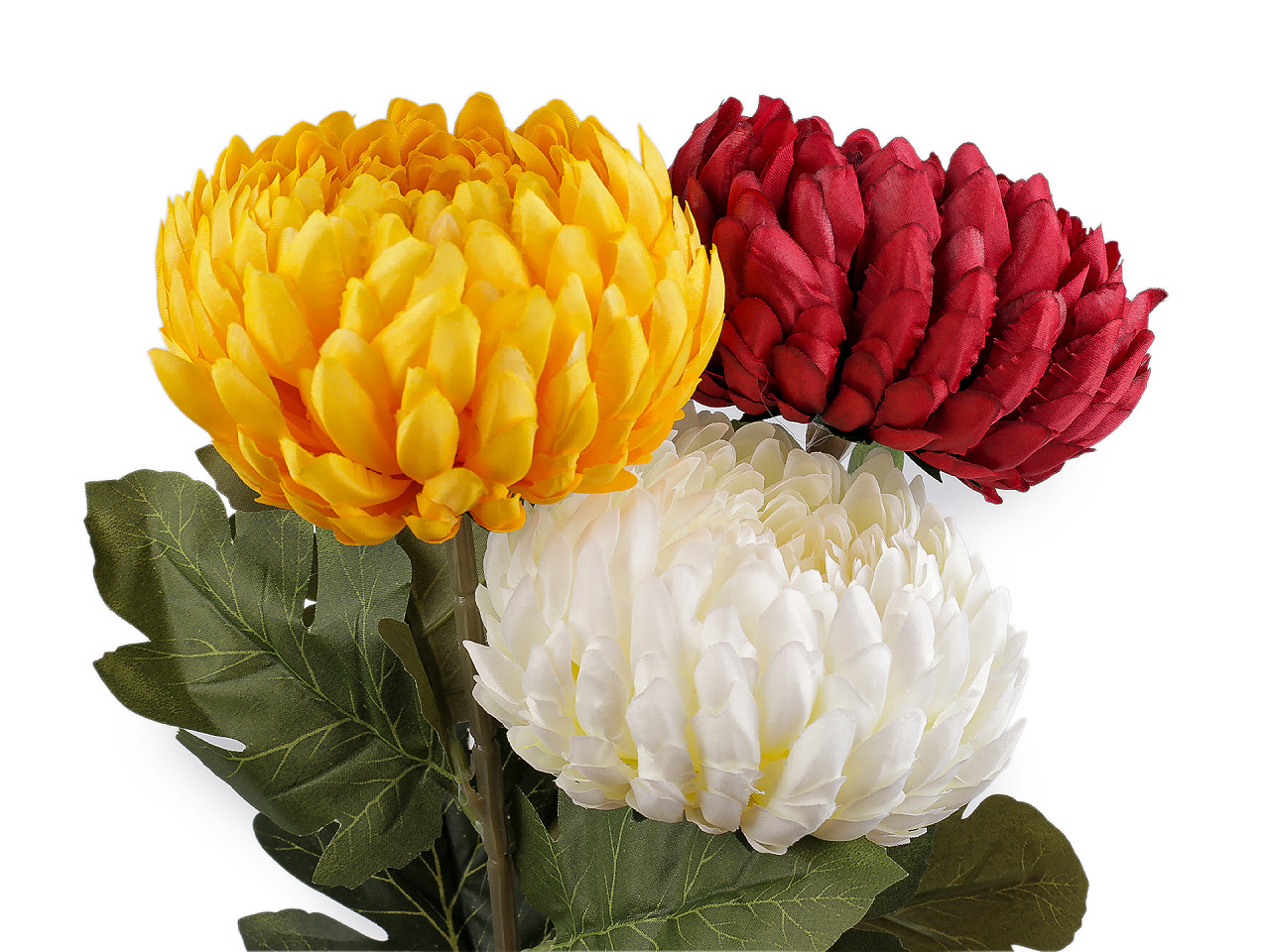 Crizantemă artificială - Galben (1 Bucată)