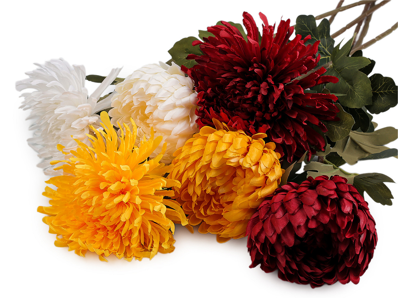 Crizantemă artificială - Galben (1 Bucată)