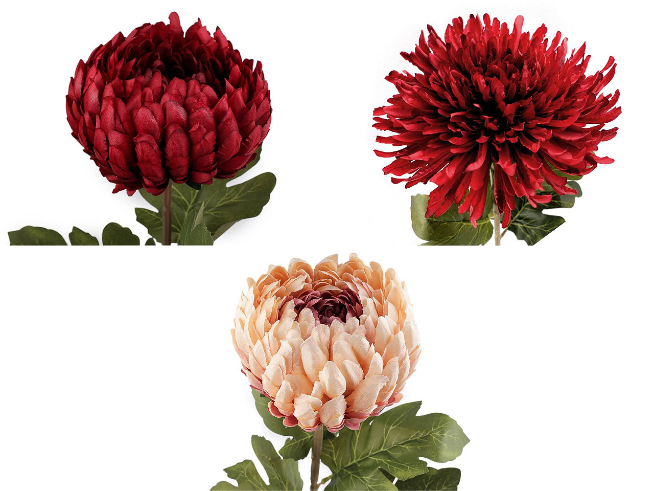 Crizantemă artificială - Galben (1 Bucată)