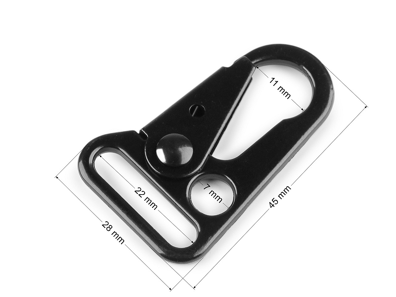 Carabină metalică, 22 mm - Lac negru (1 Bucată)