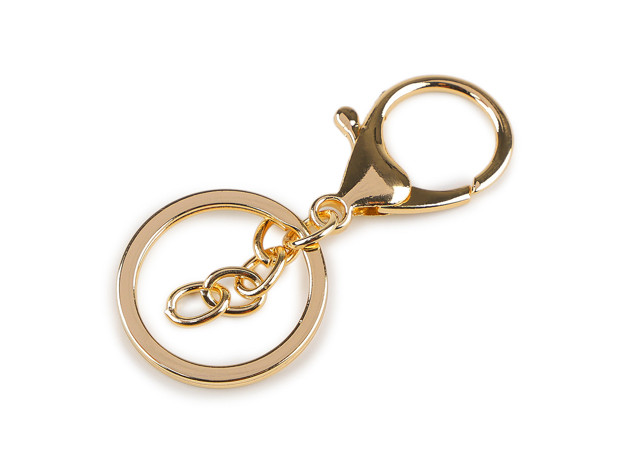 Carabină cu inel și lanț - Auriu (1 Bucată)