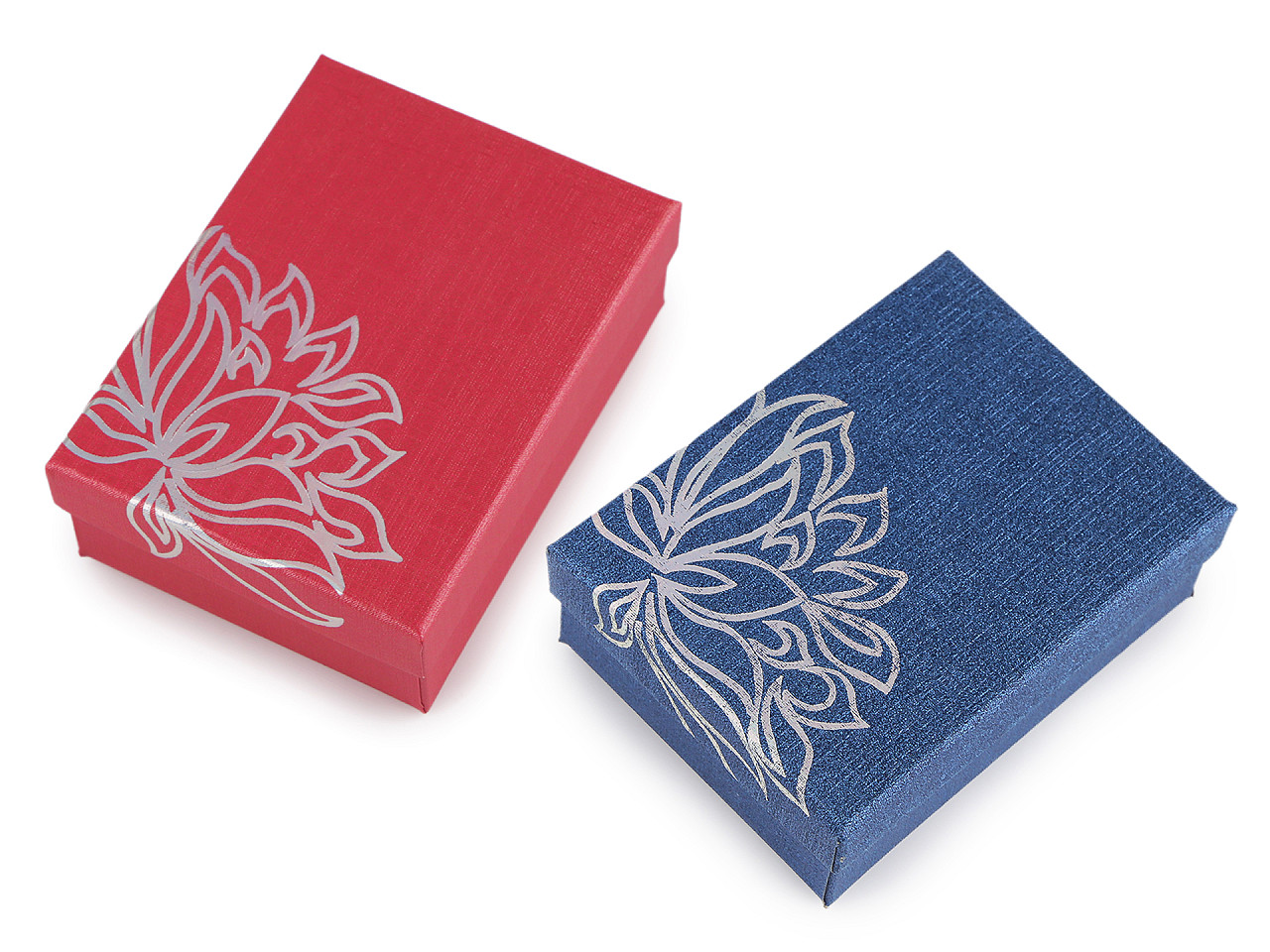 Cutie de bijuterii 6,5x9 cm - Roșu deschis (12 Bucăți)