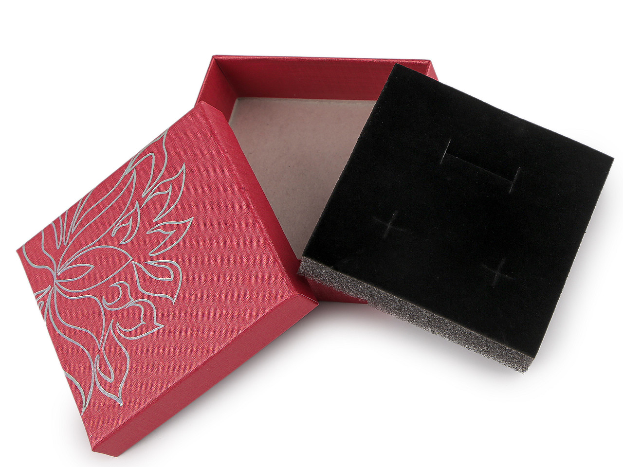 Cutie de bijuterii 9x9 cm - Albastru delta (12 Bucăți)