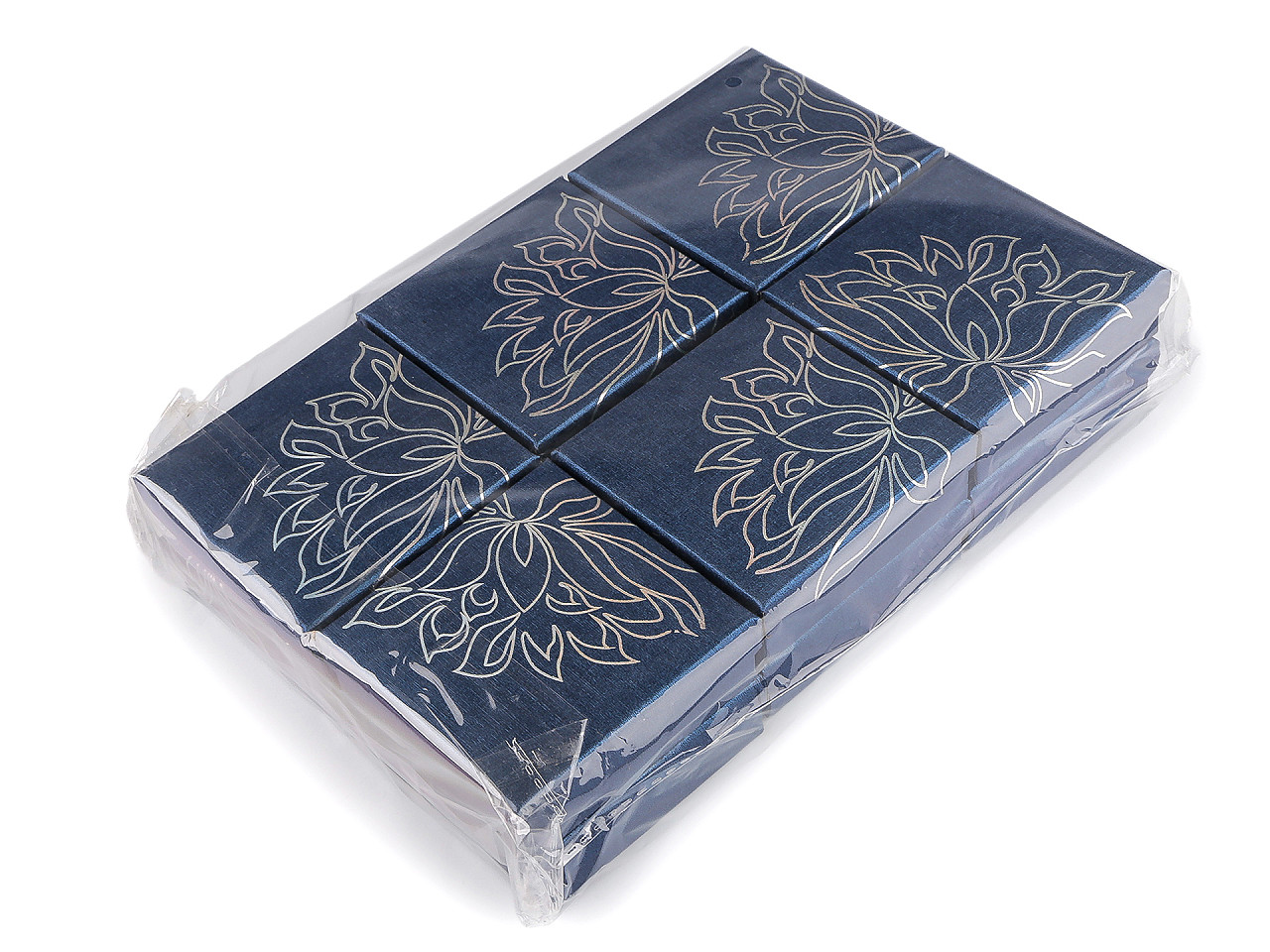 Cutie de bijuterii 9x9 cm - Albastru delta (12 Bucăți)