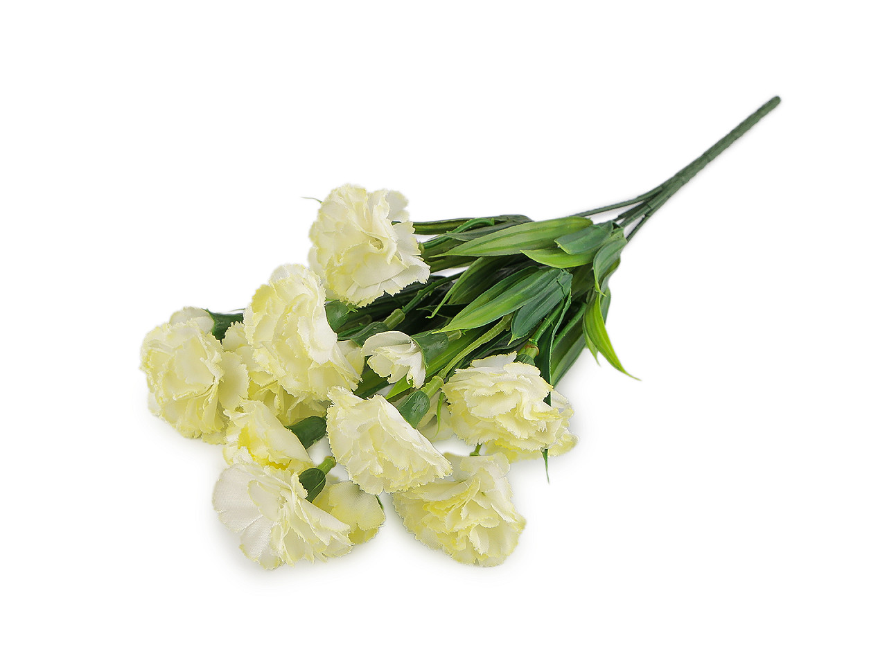 Buchet artificial de mini garoafe - Crem deschis (1 Bucată)