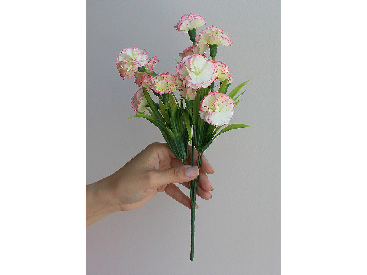 Buchet artificial de mini garoafe - Crem deschis (1 Bucată)